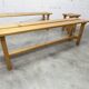 Ensemble 2 bancs et 2 tabourets en pin style montagnard 1970