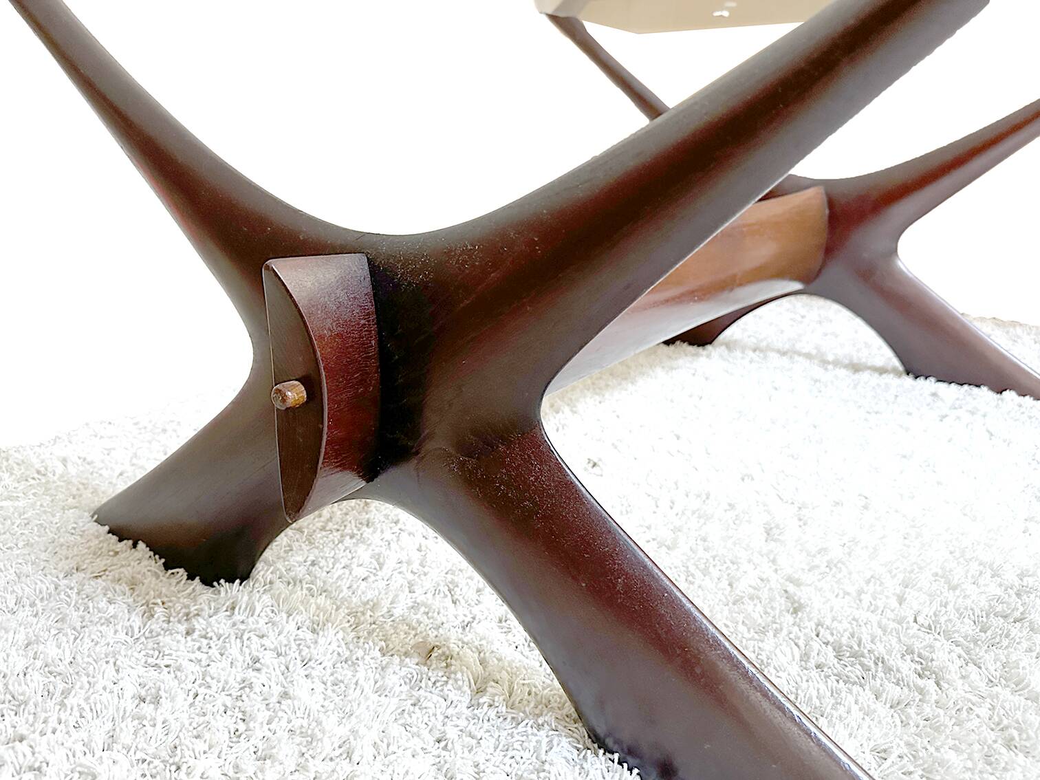 Condor coffee table by frederik schriever-abeln  with new glass tabletop