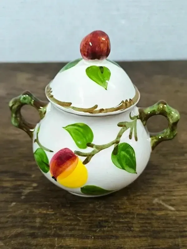 Vintage sugar bowl Villeroy & Boch "Ma Pomme" - Hand-painted - (V9)