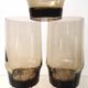 Verres vintages en verre marron fumé