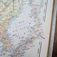 Asia, China and Japan. Geographical map printed in 1900.