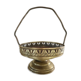 Art Deco brass basket