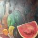 Huile sur toile nature morte