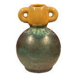 Accolay ear vase Ceramic Turquoise Blue & yellow 17 cm