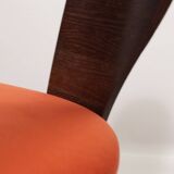 Scandinavian design orange papaya shell dining chairs