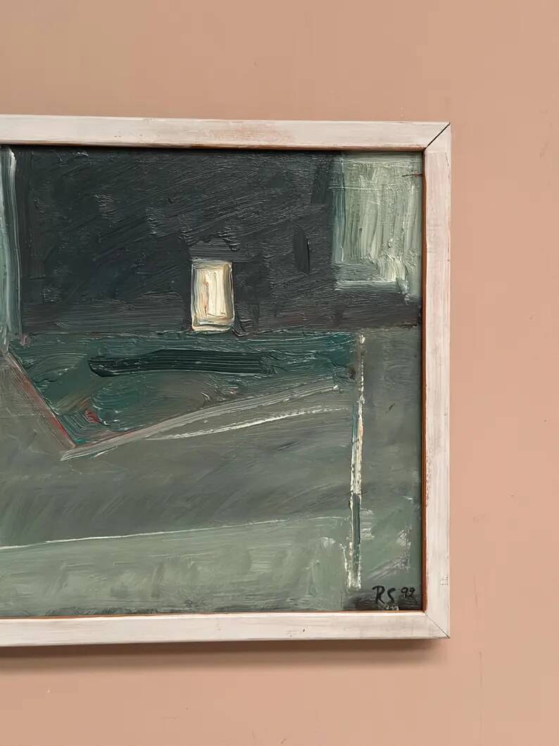 Original Swedish Oil on Hardboard – “Still Life” by Robert Svensson (1963–2016) – Signed – Vintage & Framed – 32.5 × 28.5 cm
