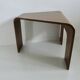 Table basse scandinave en bois cintré années 70