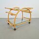 Vintage Trolley in Rattan, Bentwood and Leather, Italy, 1970s