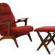 Armchair with footstool 'Vorchten'