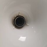 Mandarin hanging lamp made in opal white hand-crafted and mouth-blown glass