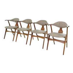 Suite de 4 chaises vintage - tissu