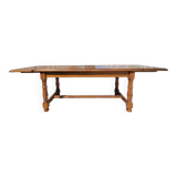 Solid wood farm table with extensions