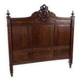 Antique solid oak headboard
