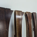 Pair of mahogany swan neck beds