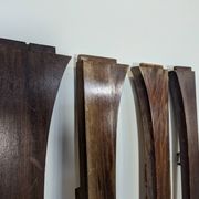 Paire de lits à col de cygne en acajou