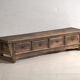 Table basse ancienne à tiroirs en bois de pin – Chine, vers 1900
