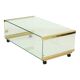 Italian Glass Coffee Table Gallotti & Radice Vintage Design 100cm
