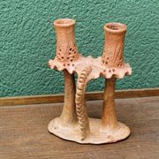 African terracotta candle holder