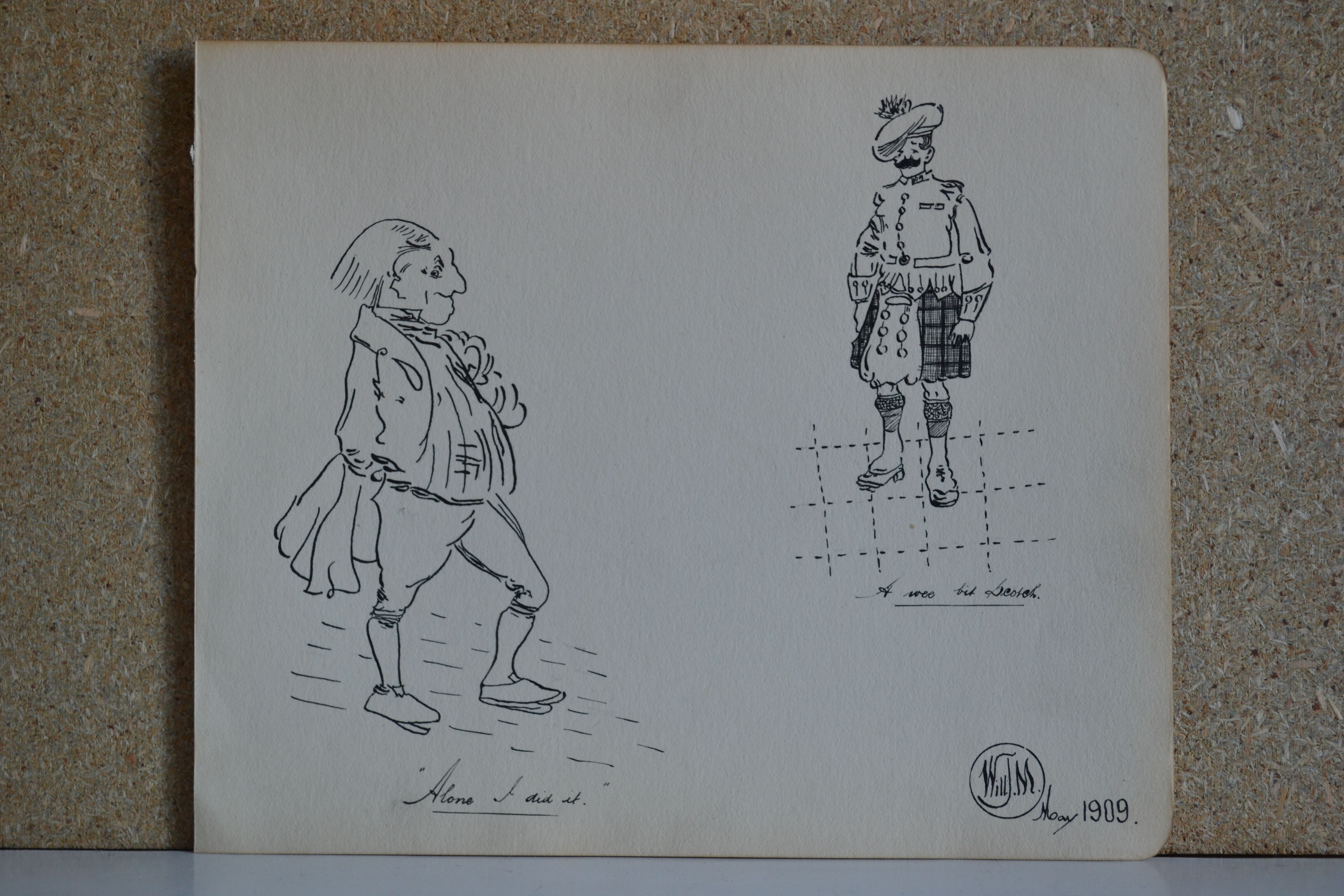Dessin a l'encre de chine vers 1910