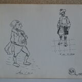 Drawing in indian ink circa 1910