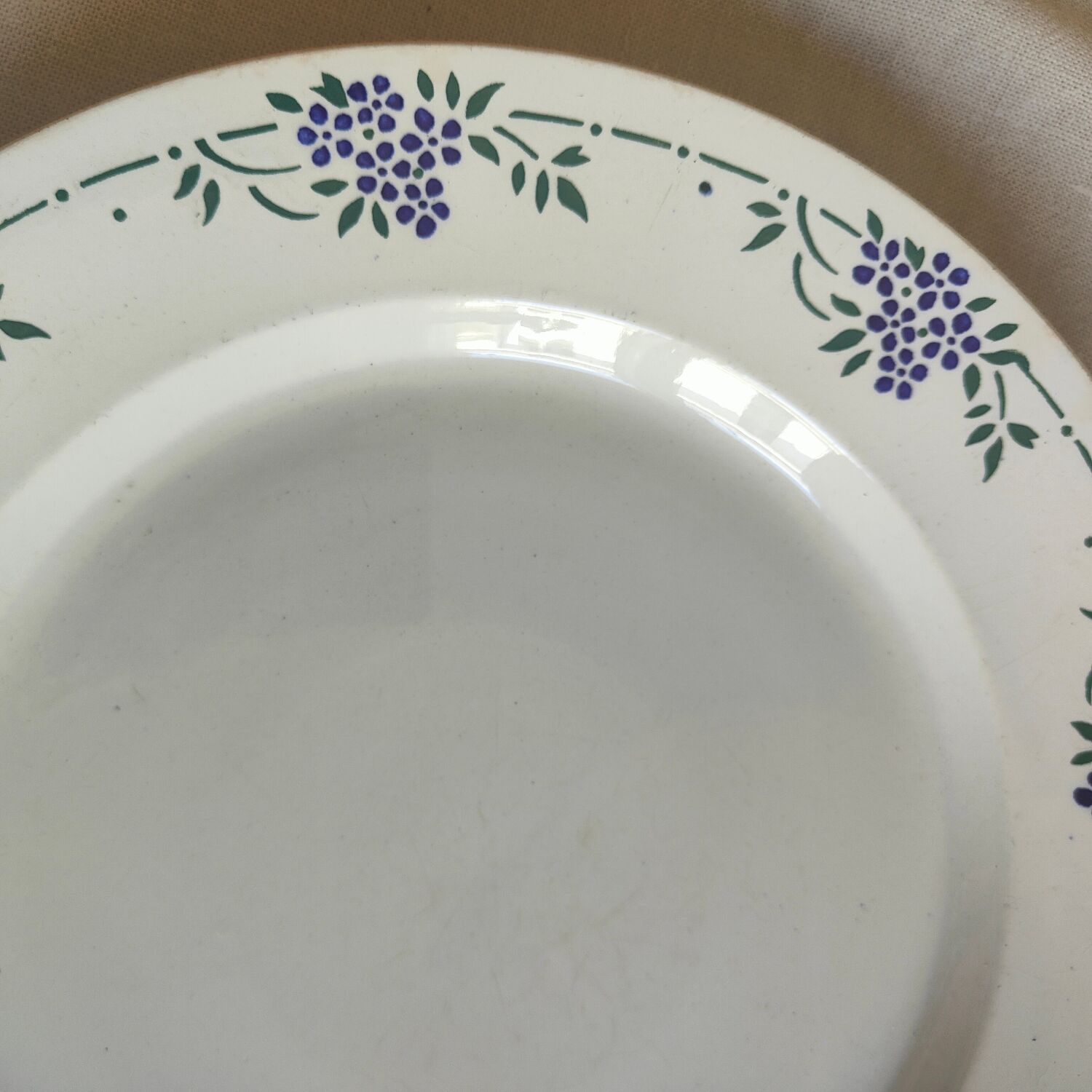 Large flat round flat Gien