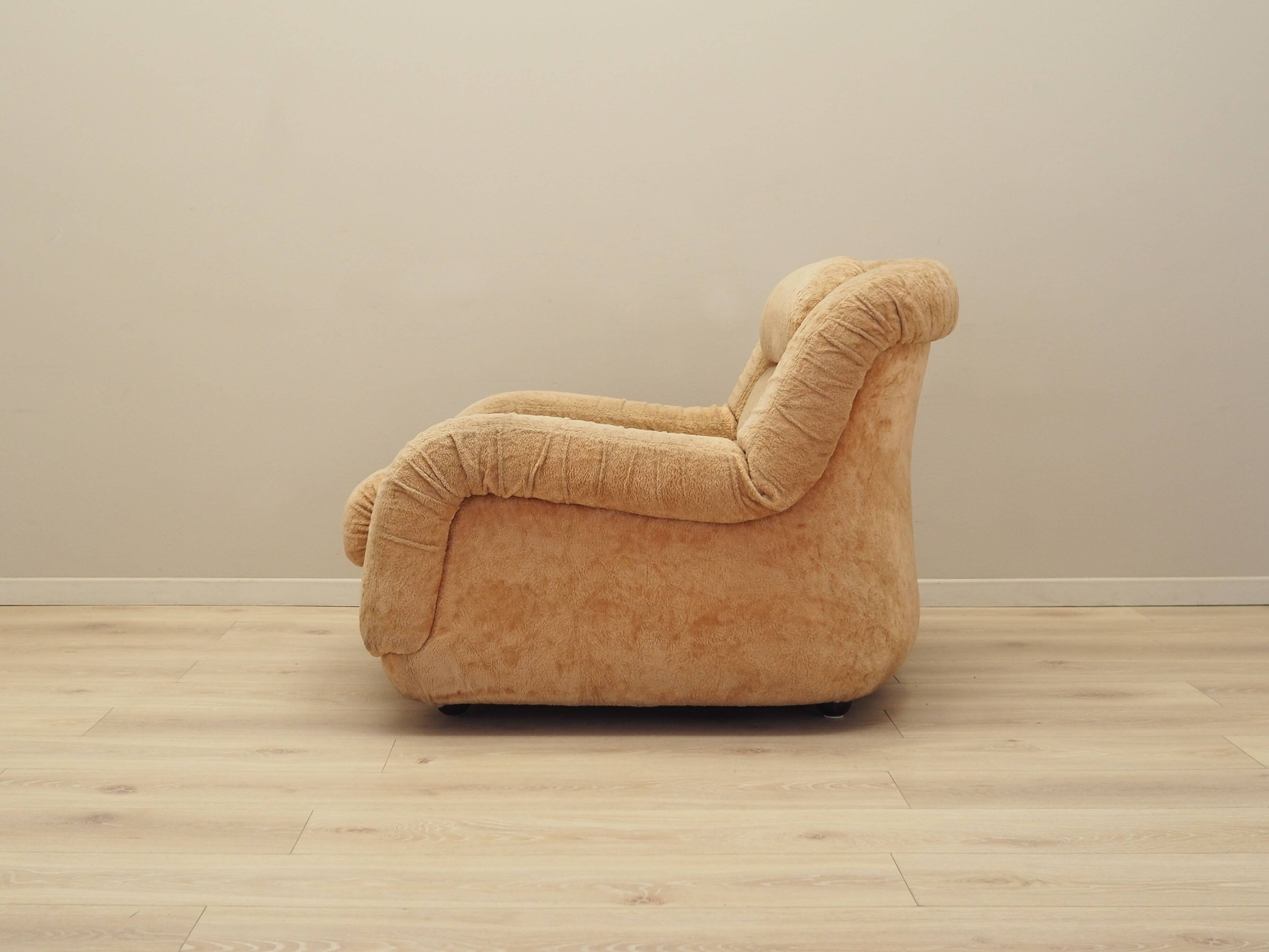 Beige armchair, Italian design, 1960s, production: Italy