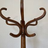 Wooden parrot coat rack