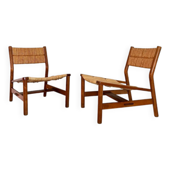 Paire de fauteuils week-end par Pierre Gautier Dalaye 1955