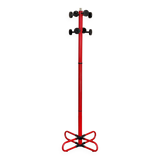 Vintage red metal coat rack