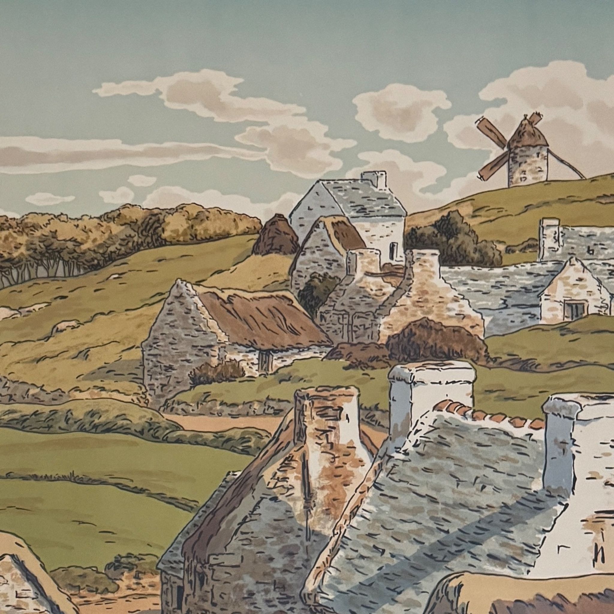 Lithographie par Henri Rivière Les Aspects de la Nature - Le Vallon