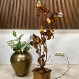 Gilded metal Florentine table or floor lamp by Hans Kögl, 1960s