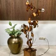Gilded metal Florentine table or floor lamp by Hans Kögl, 1960s