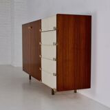 Rosewood and brass buffet by Roger Landault for Regy