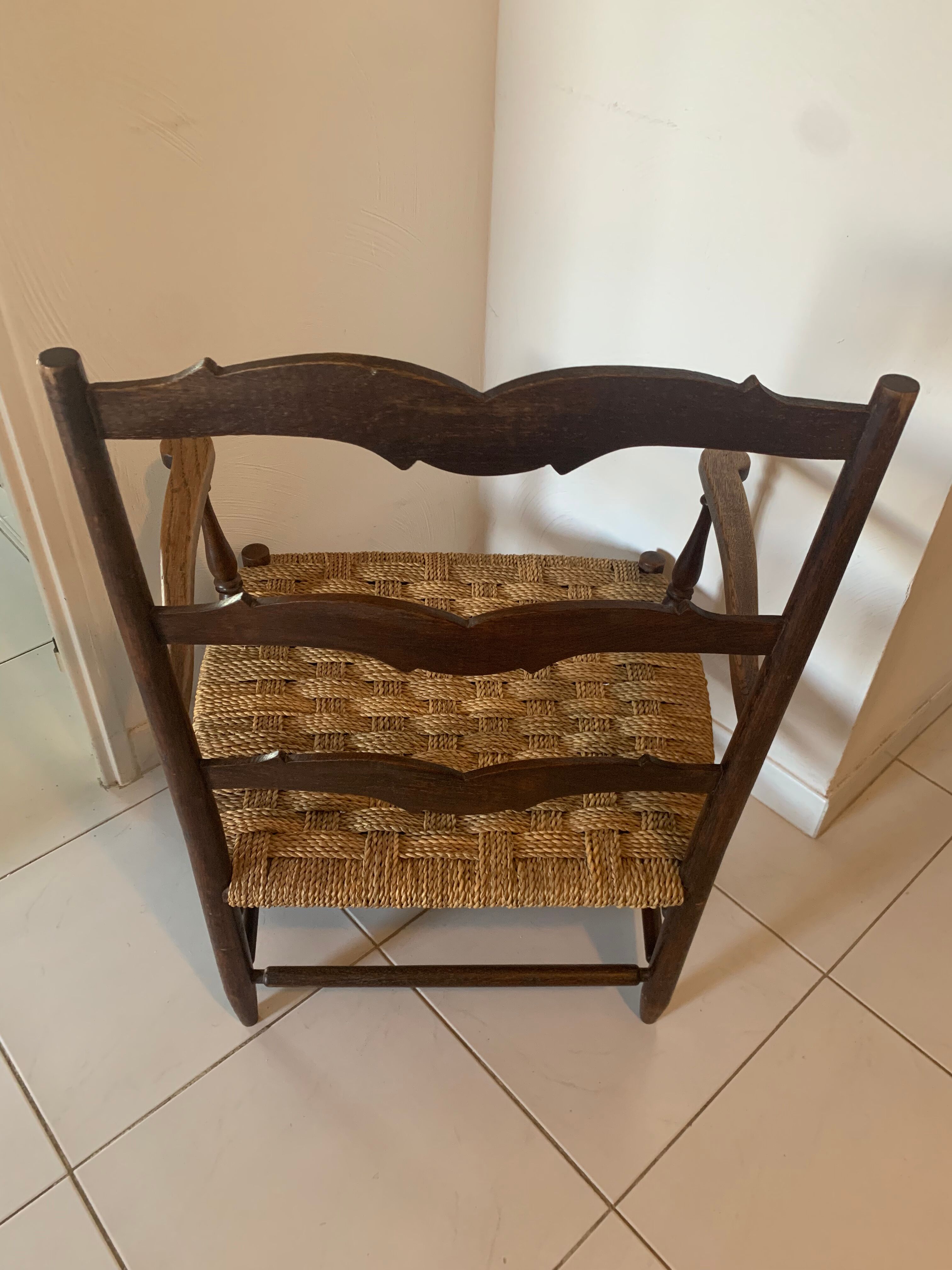 Provencal armchair fireplace corner