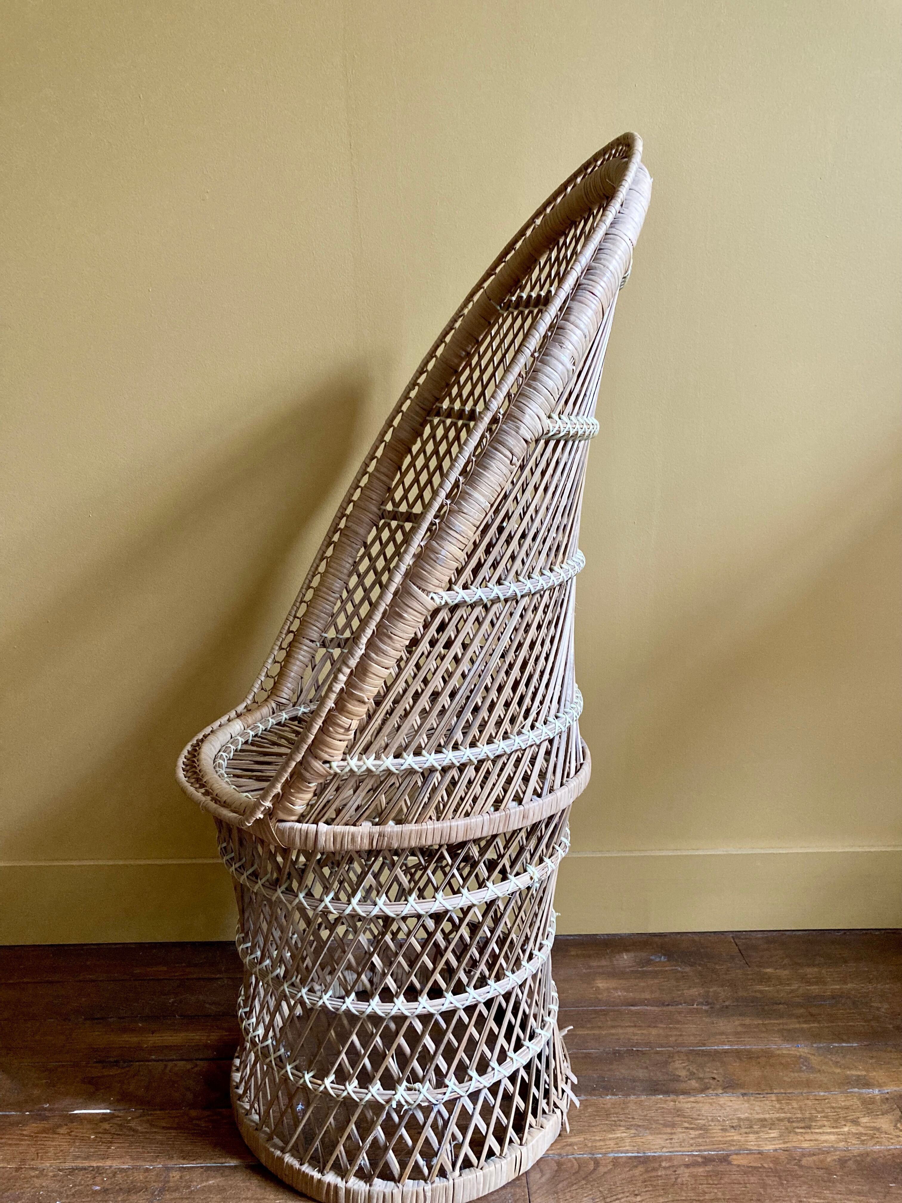 Fauteuil  pour enfant en rotin