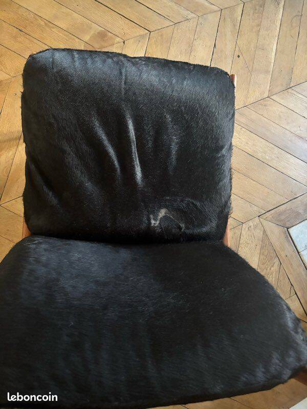Armchair Joseph André Motte 760 Steiner France - Black horse