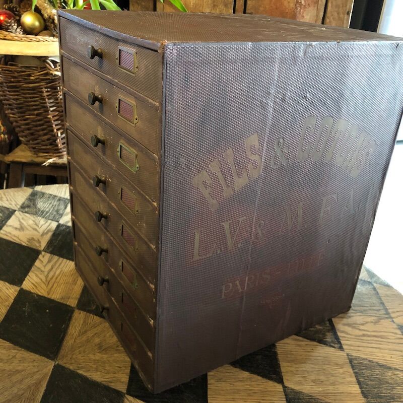 Haberdashery cabinet 8 drawers l.v. and m.f.a paris-lille