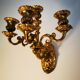 Pair of appliques in gilded bronze and brass late nineteenth h:26CM
