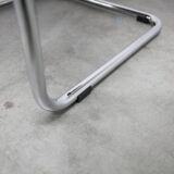 Bauhaus 1970s cantilever armchair in black leather