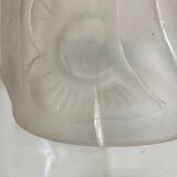 Set of 3 Art Deco glass paste tulips signed Degué