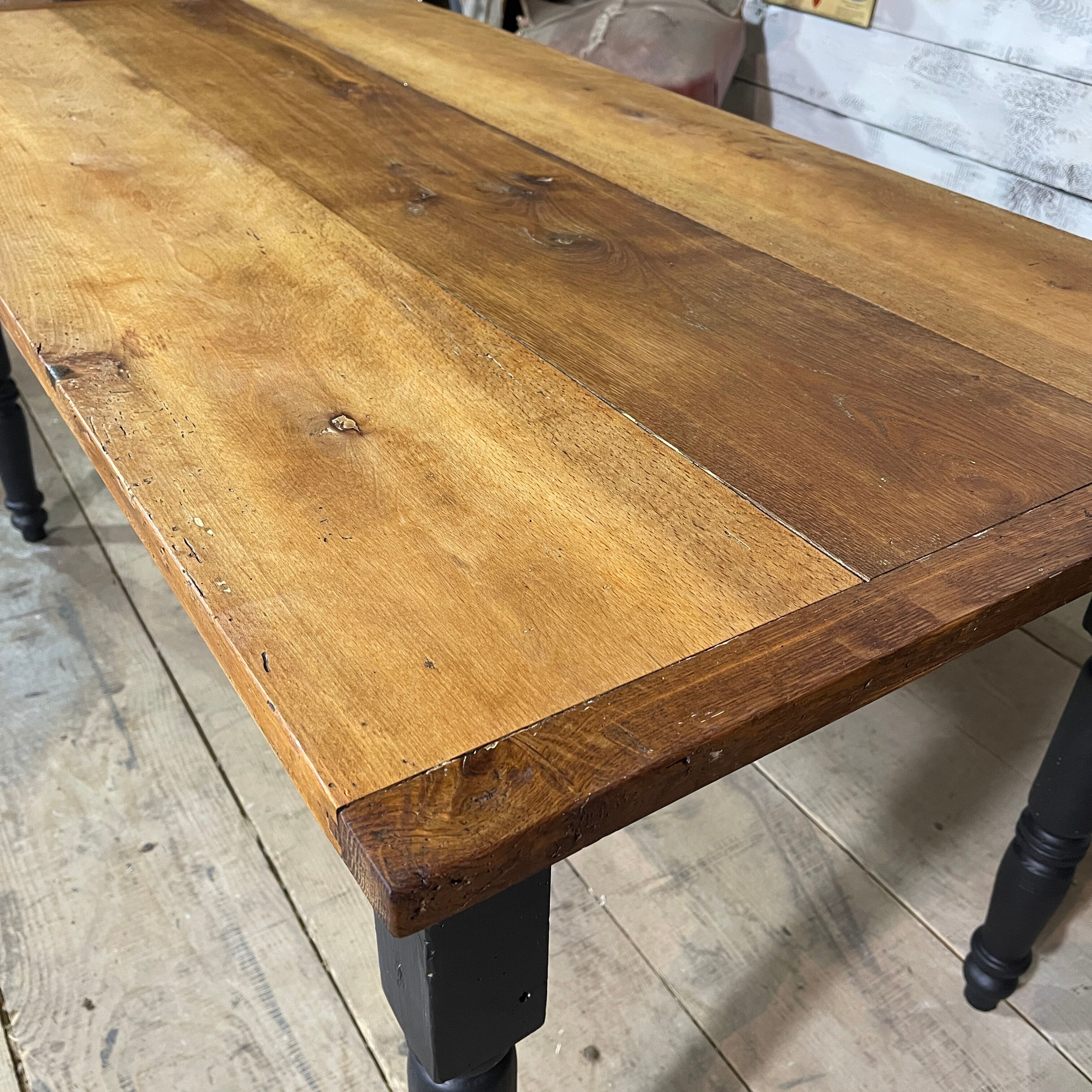 Oak farmhouse table