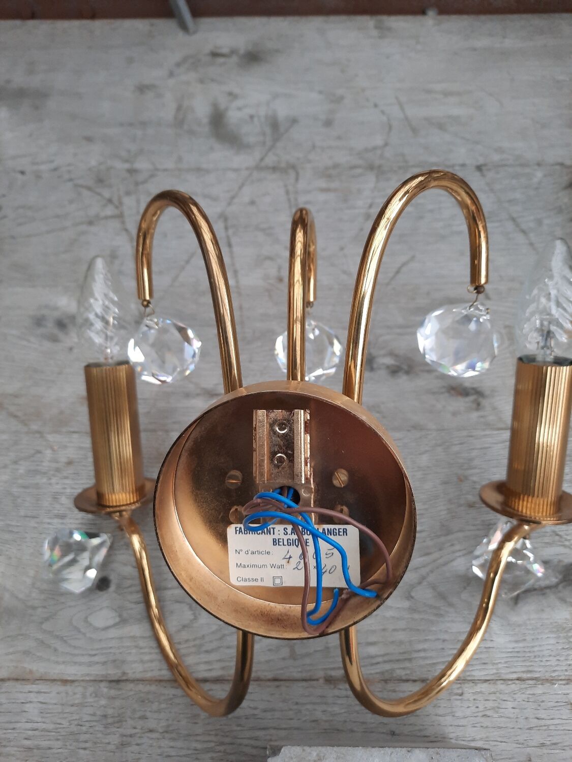 Pair of 1970's Boulanger gilt wall sconces