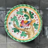 Artisanal plate with bird decor