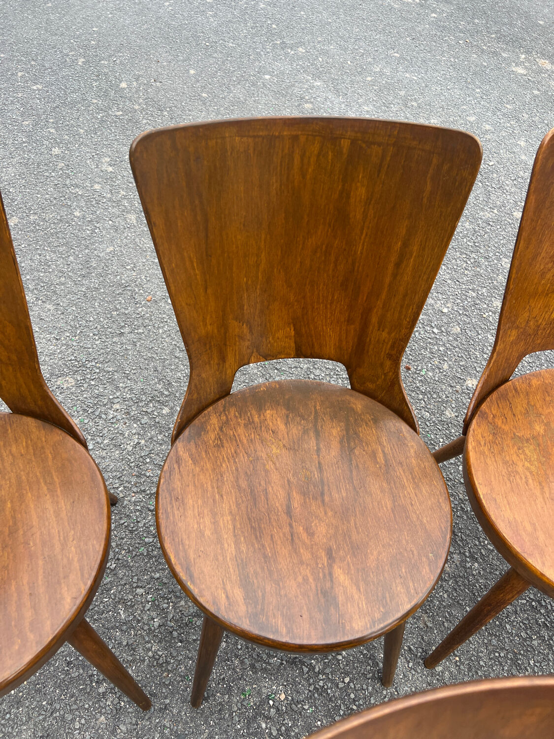 Suite of 6 Baumann chairs Dove model