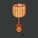 Louis Sognot vintage bamboo rattan floor lamp