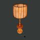 Louis Sognot vintage bamboo rattan floor lamp
