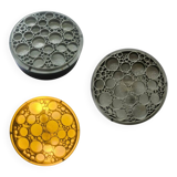 Set of three large rare midcentury flush mounts Alliance, RAAK, 1970