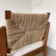 Pair of oak and straw armchairs, reconstruction style