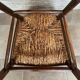 Fauteuil paillé campagnard XIXem en chataigné