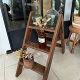 Old vintage wooden stepladder